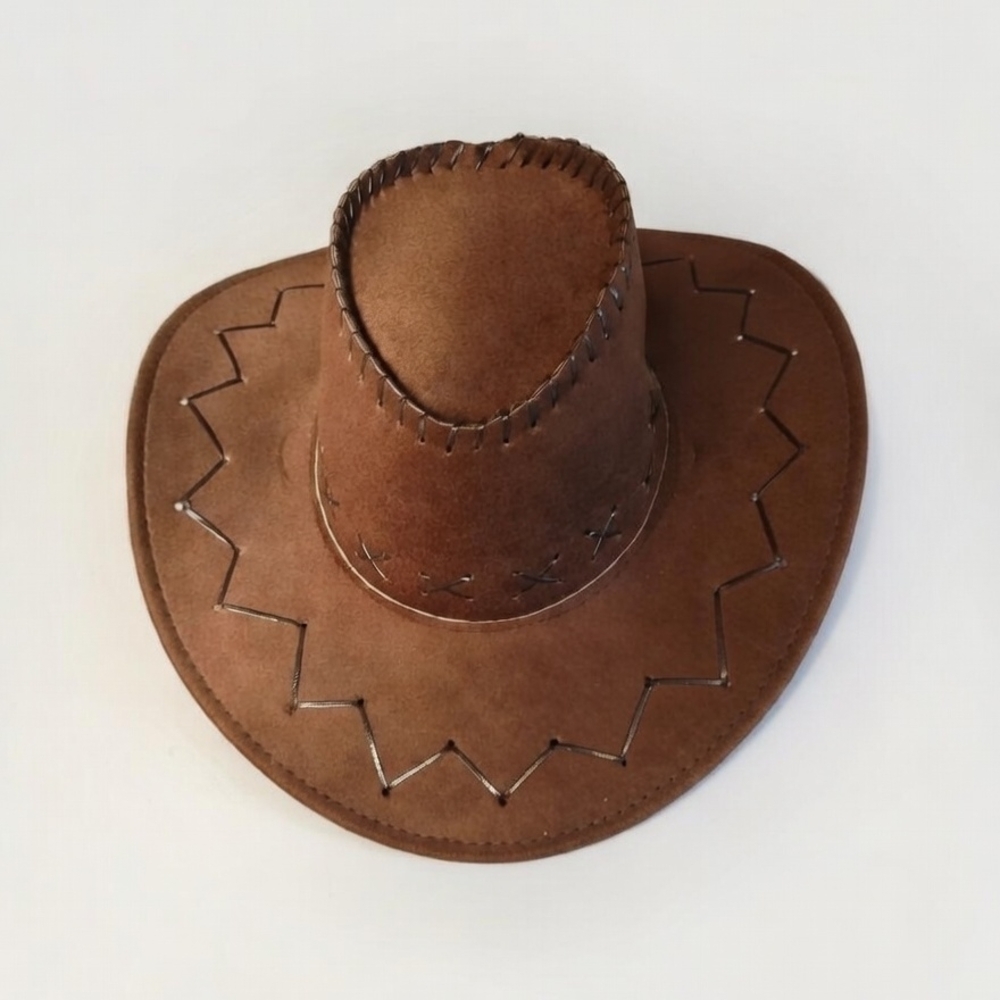 Dark Brown Suede Cowboy Hat - Unbranded unisex